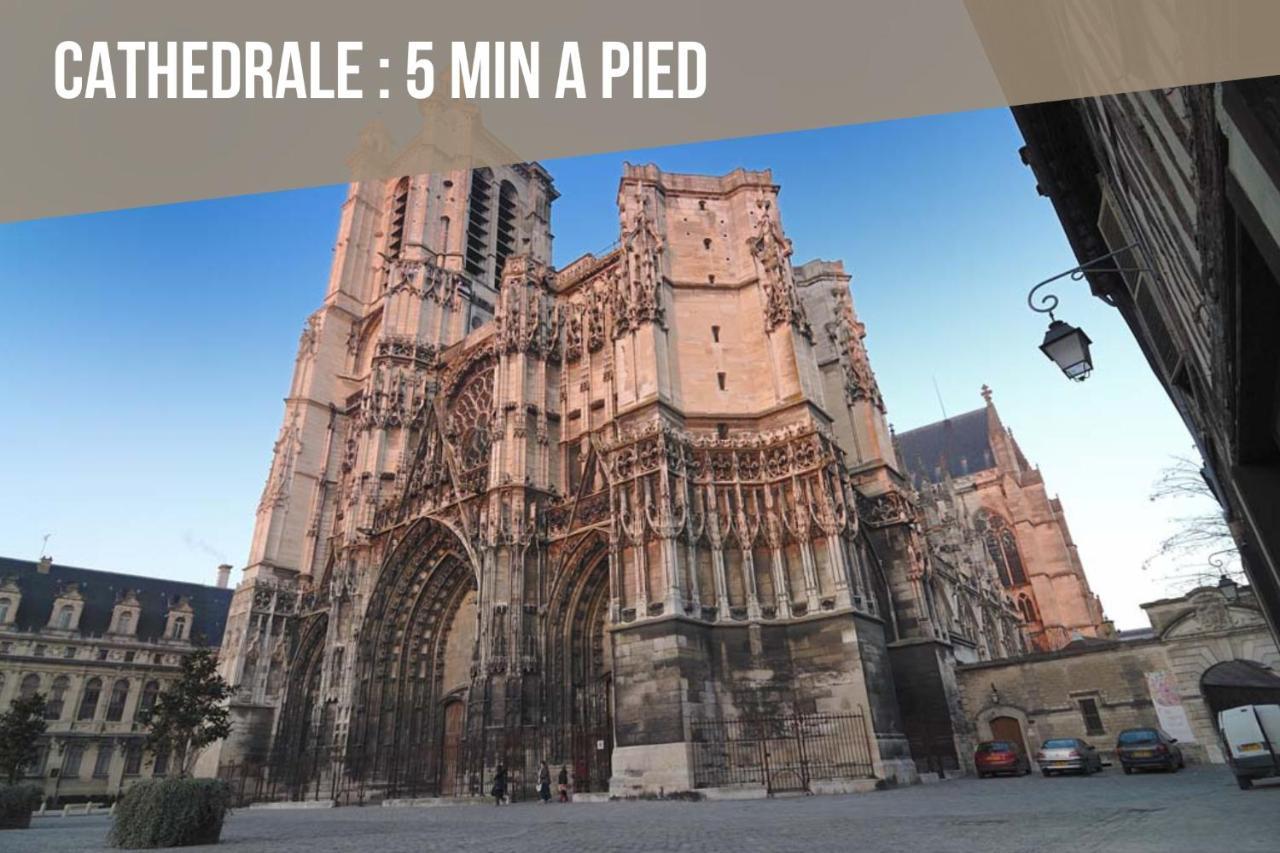 Quartier Cathedrale Centre, Wifi Et Parking - Zen Appart Троа Екстериор снимка